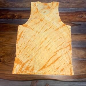 Original Paperbacks Hand Dyed Tank Top Sunrise Orange Unisex Muscle Shirt EUC